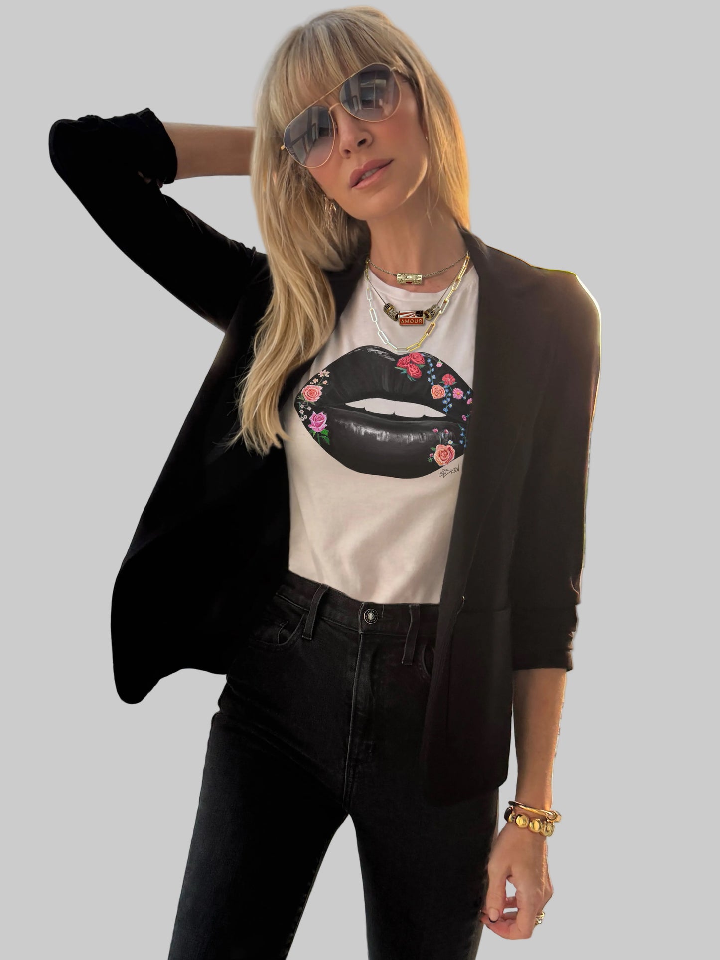 Billie Perfect Tee - Midnight Bloom