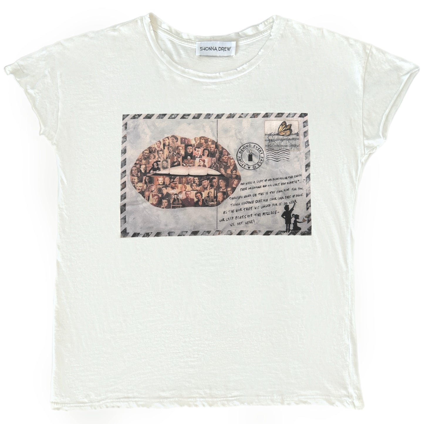 “Postcard” Distressed Tee